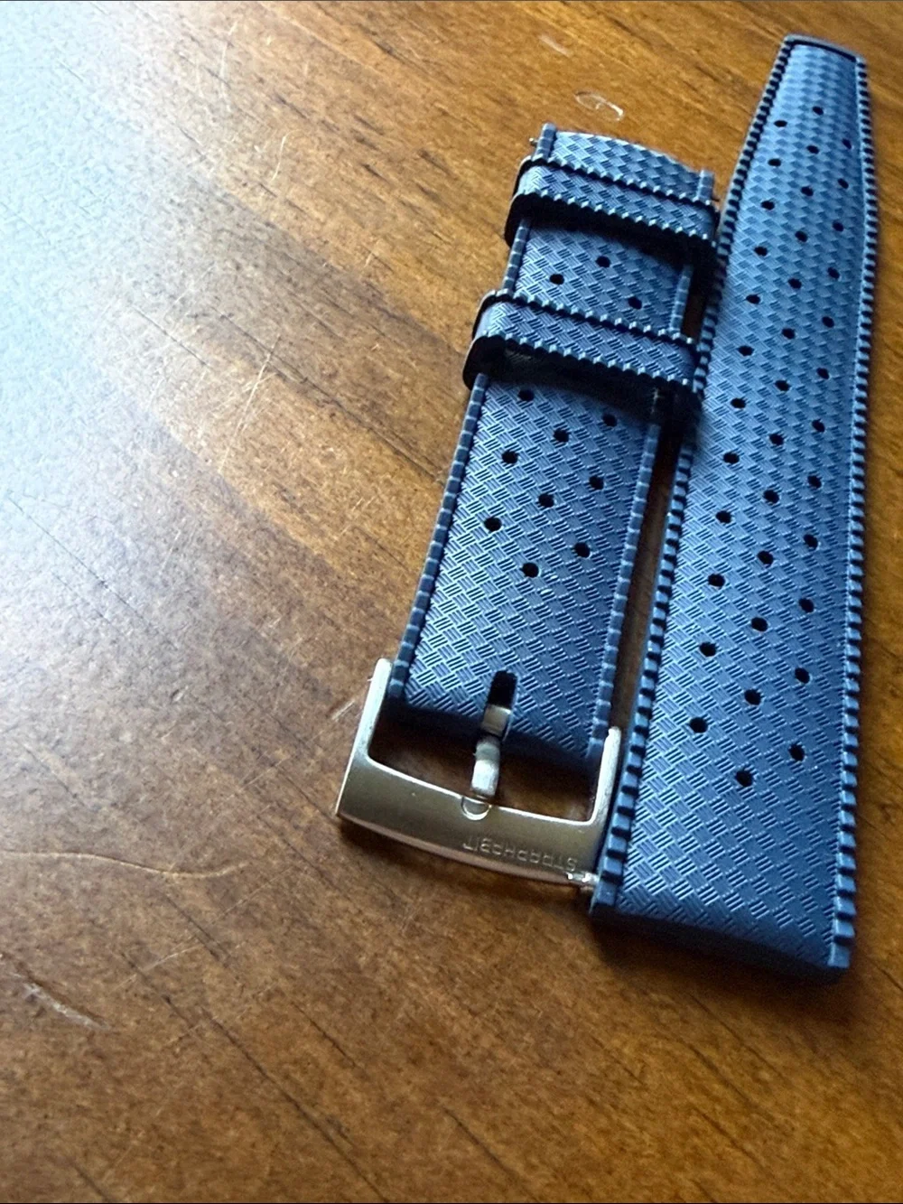 Strap Habit 20mm rubber tropic watch strap -blue